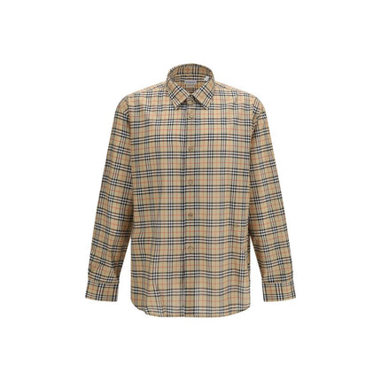 Burberry Beige Cotton Pattern Shirt