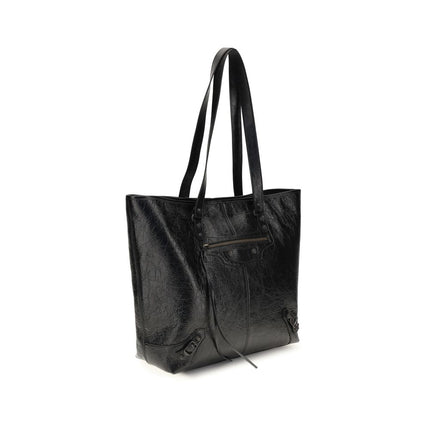 Balenciaga Black Lamb Ovis Aries Aries Shoulder Bag