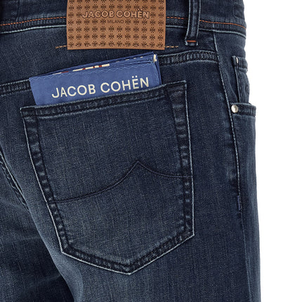 Jacob Cohen Blue Cotton Slim Fit Jeans