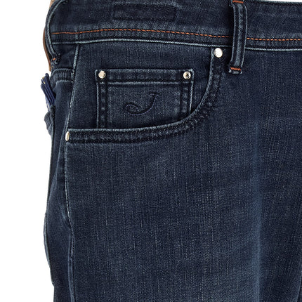 Jacob Cohen Blue Cotton Slim Fit Jeans