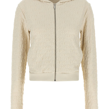 Off-White Beige Cotton Sweatshirt