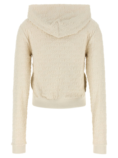 Off-White Beige Cotton Sweatshirt
