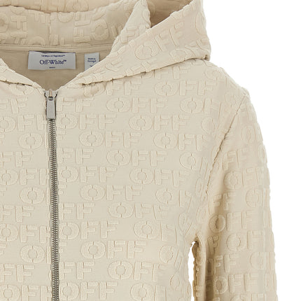 Off-White Beige Cotton Sweatshirt