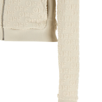 Off-White Beige Cotton Sweatshirt