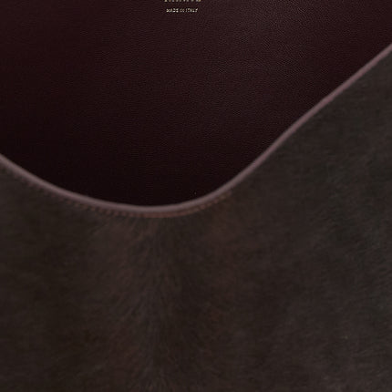 Khaite Bordeaux Calfskin Tote Bag