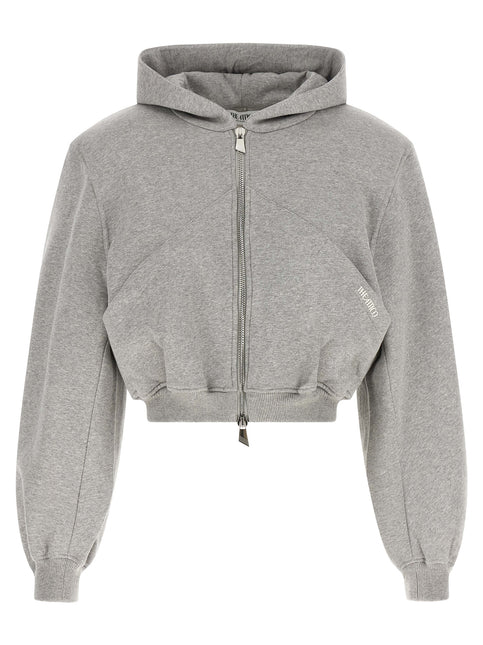 The Attico Gray Cotton Sweatshirt