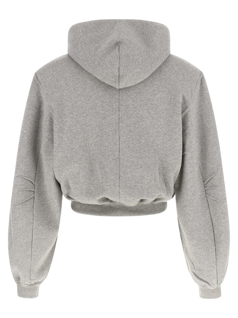 The Attico Gray Cotton Sweatshirt