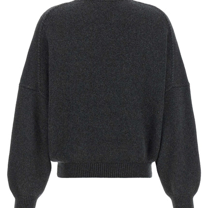 Khaite Gray Cashmere Cardigan