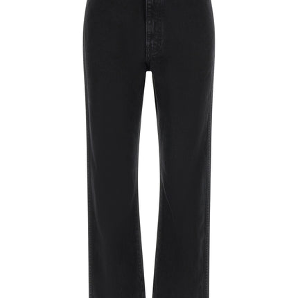 Khaite Black Cotton Flared Jeans