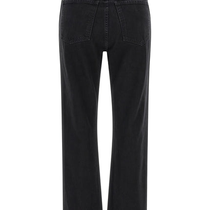 Khaite Black Cotton Flared Jeans