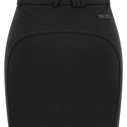 The Attico Black Viscose Long Skirt