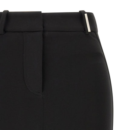 The Attico Black Viscose Long Skirt