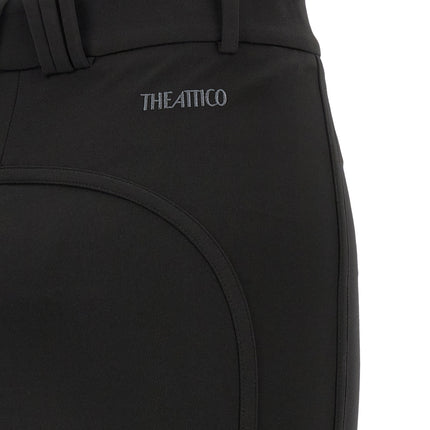 The Attico Black Viscose Long Skirt