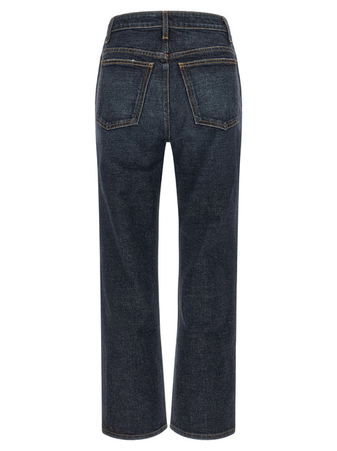 Khaite Blue Cotton Flared Jeans