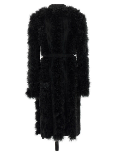 The Attico Black Wool Coat