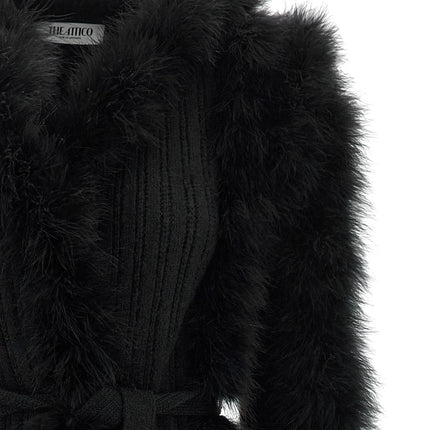 The Attico Black Wool Coat