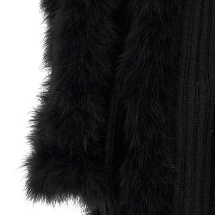 The Attico Black Wool Coat