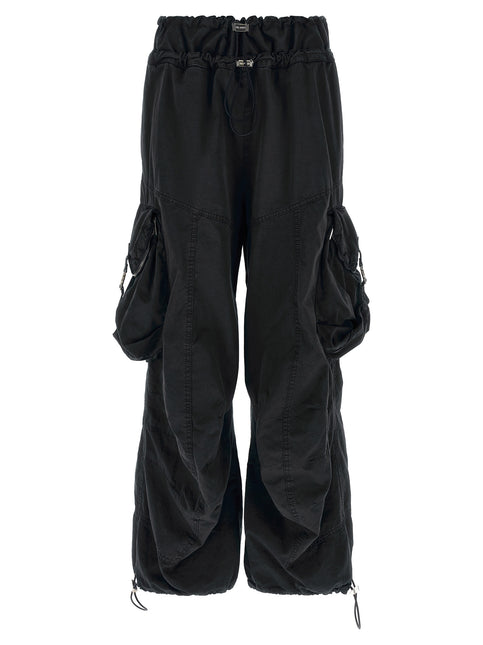 The Attico Black Cotton Cargo Pants