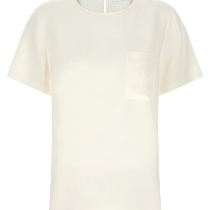 Max Mara White Silk Blouse