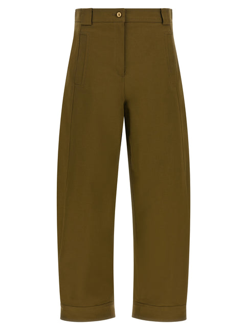 Max Mara Bicolor Cotton Cropped Pants