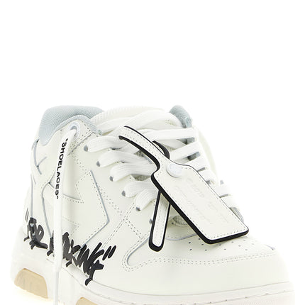 Off-White Bicolor Calfskin Athletic Sneakers