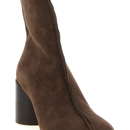 MM6 Maison Margiela Brown Cowhide Ankle Boots