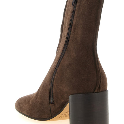 MM6 Maison Margiela Brown Cowhide Ankle Boots