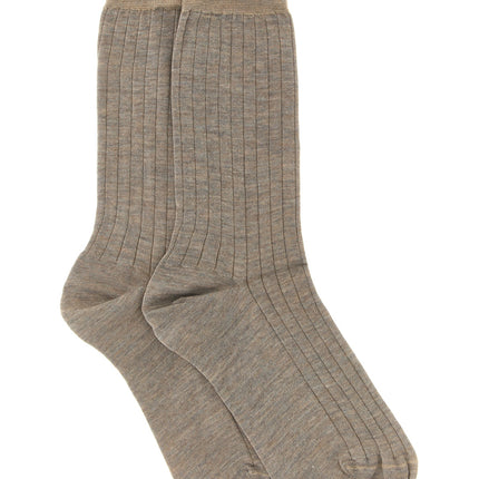 MM6 Maison Margiela Beige Wool Socks