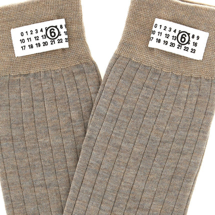 MM6 Maison Margiela Beige Wool Socks