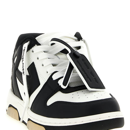 Off-White Bicolor Calfskin Low Top Sneakers