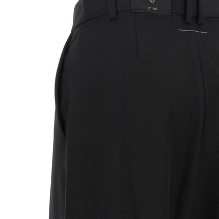 MM6 Maison Margiela Black Polyester Casual Pants