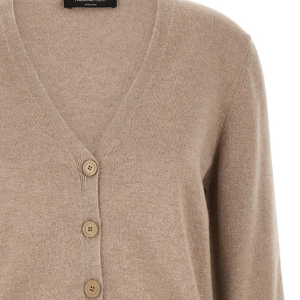 Fabiana Filippi Beige Virgin Wool Cardigan