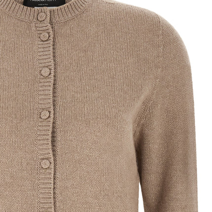 Fabiana Filippi Beige Virgin Wool Cardigan