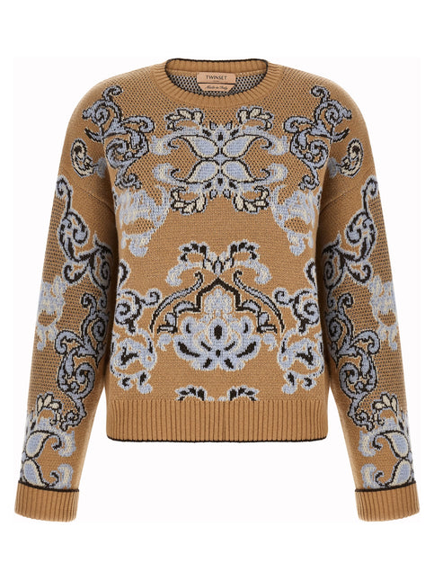 Twinset Brown Wool Cardigan