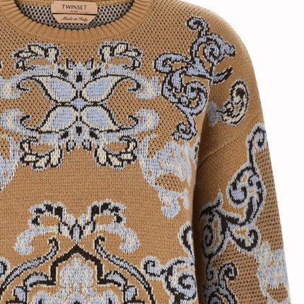 Twinset Brown Wool Cardigan
