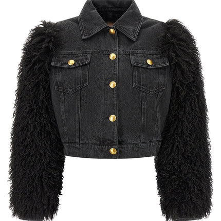 Twinset Black Cotton Denim Jacket