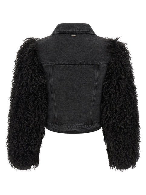Twinset Black Cotton Denim Jacket