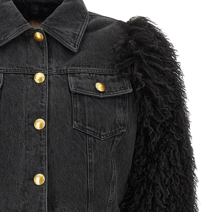 Twinset Black Cotton Denim Jacket