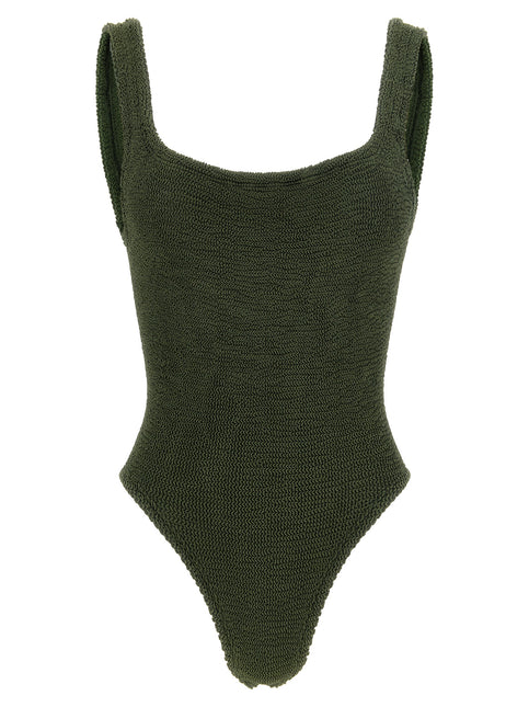 Hunza G Bicolor Polyamide One-Piece Swimsuit
