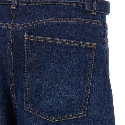 Twinset Blue Cotton High-Waisted Jean