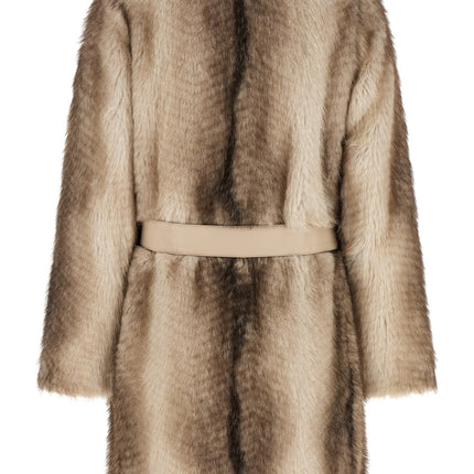 Twinset Brown Polyester Coat