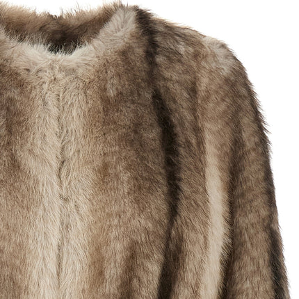 Twinset Brown Polyester Coat
