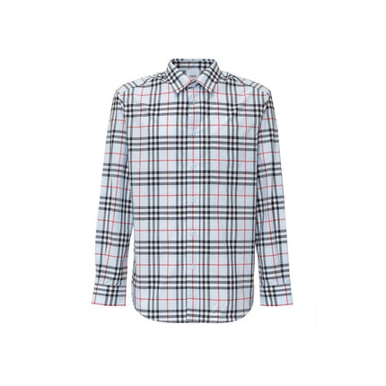 Burberry Blue Cotton Dress Shirt