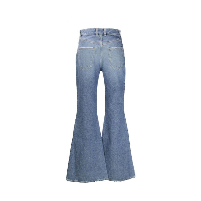 Chloé Blue Cotton Flared Jeans Chloé
