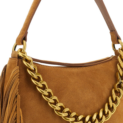 Twinset Brown Leather Shoulder Bag