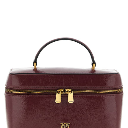 PINKO Bordeaux Calfskin Handbag