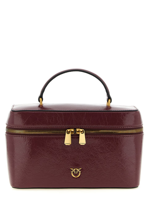 PINKO Bordeaux Calfskin Handbag