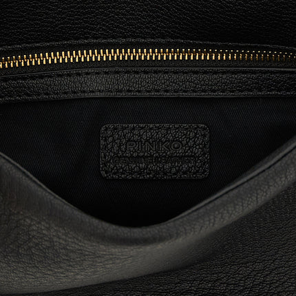 PINKO Black Lamb Leather Shoulder Bag PINKO