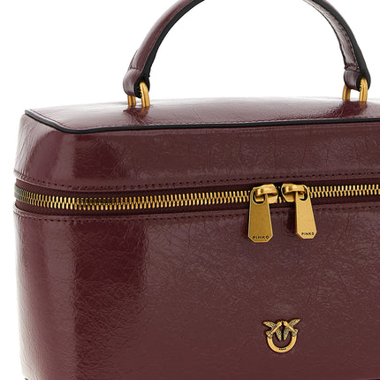 PINKO Bordeaux Calfskin Handbag