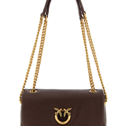 PINKO Brown Lamb Leather Shoulder Bag